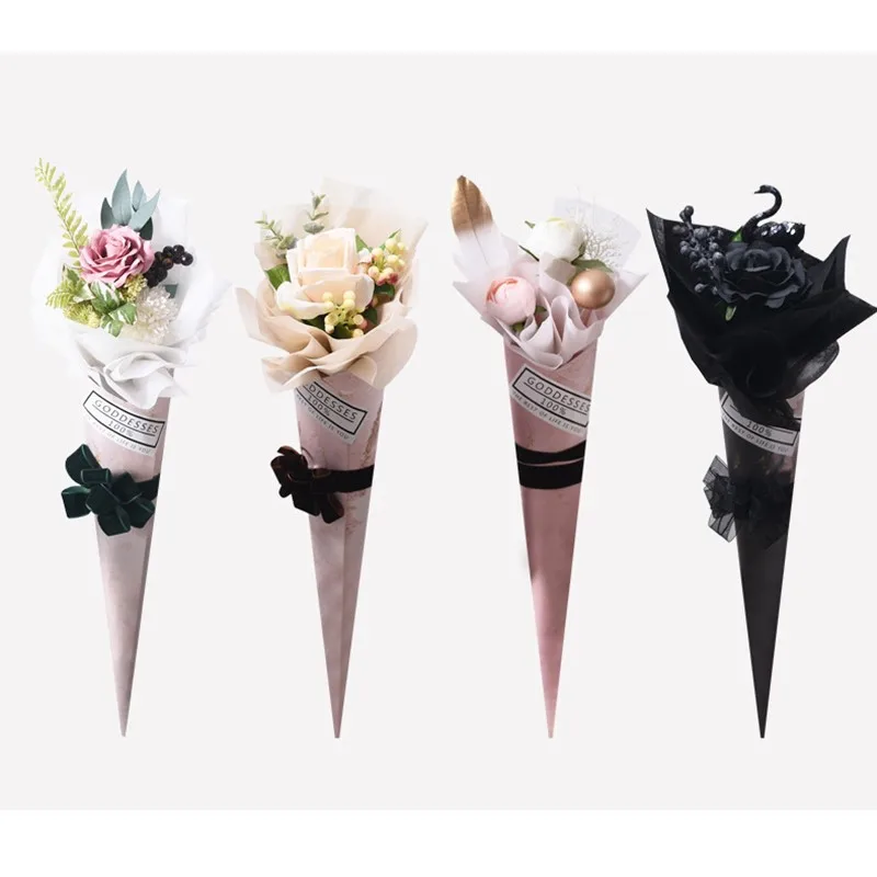 10 шт. пластиковые пакеты для упаковки цветов|Крафт-бумага| |