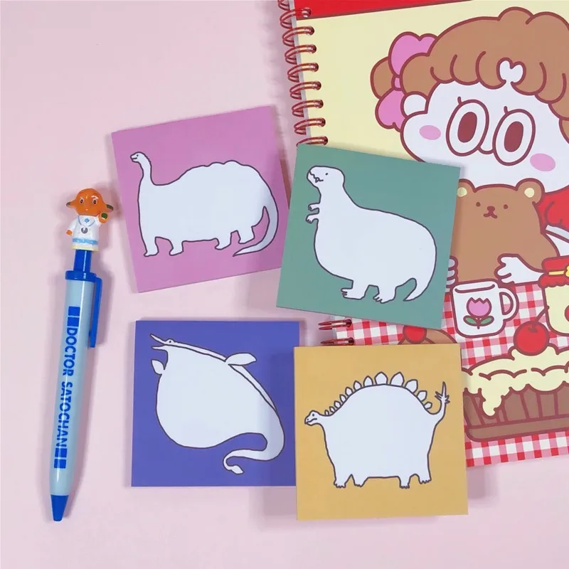 50 листов/партия Kawaii корейский INS милый блокнот с динозавром для рукоделия N Times Sticky