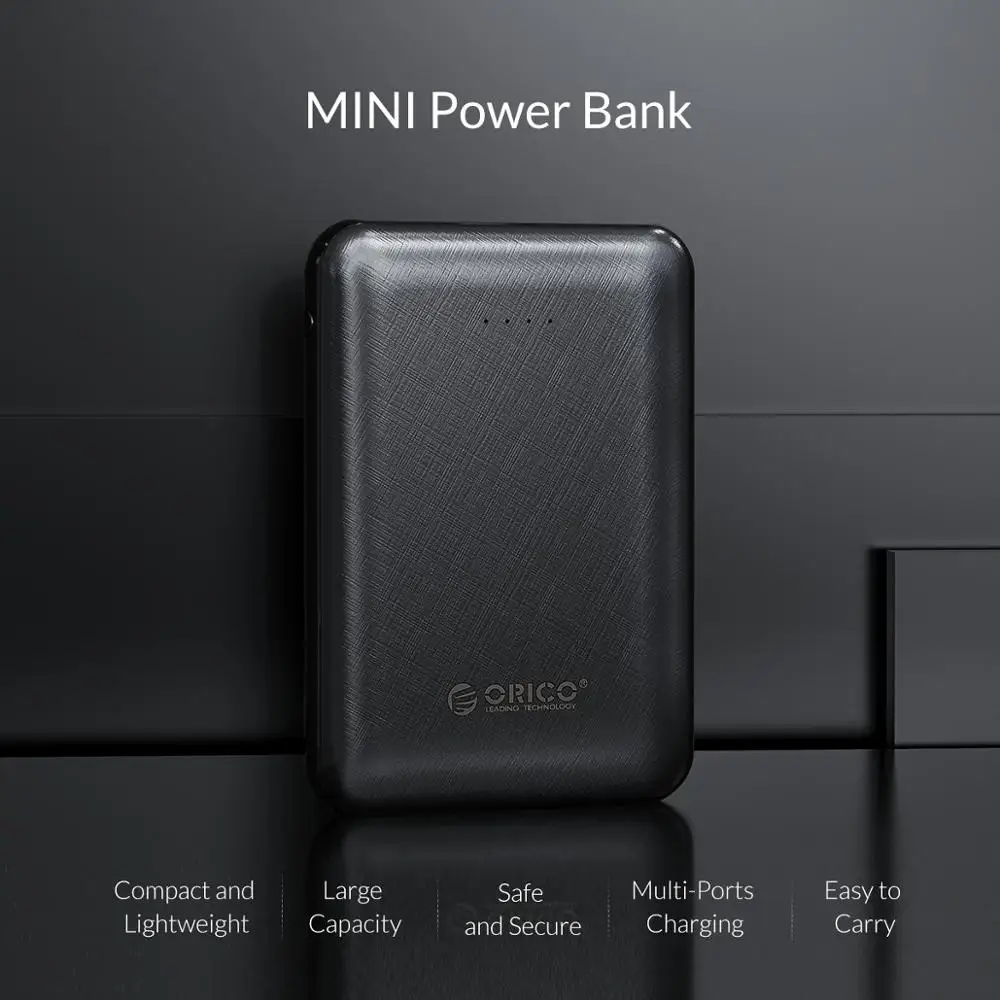 ORICO 5000 мАч Внешний аккумулятор Двойной USB портативный тонкий повербанк портативный внешний аккумулятор для iphone Xiaomi Мобильный телефон