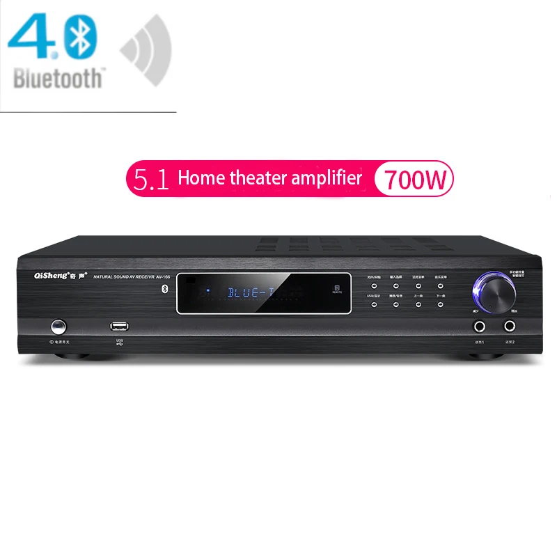 Усилитель высокой мощности KYYSLB 500 Вт/700 Вт 220 В Bluetooth 5 1 каналов профессиональный