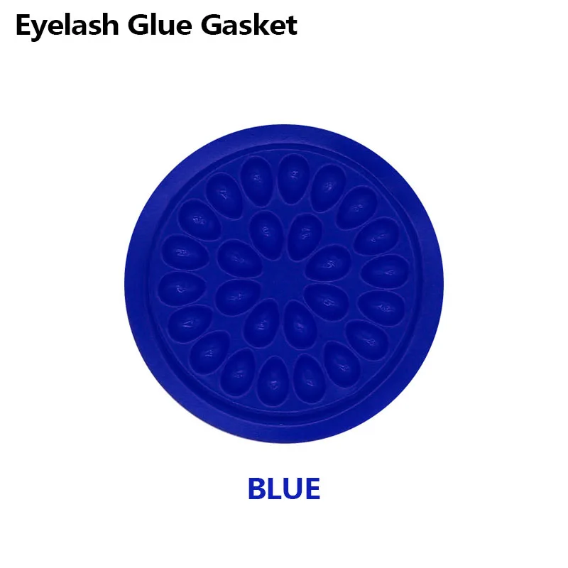 Blue Клейкая прокладка для ресниц Клей Держатель Клей поддон для наращивания ресниц клеевые подушечки подставка на ресницы пластиковый клей держатель - Цвет: Blue