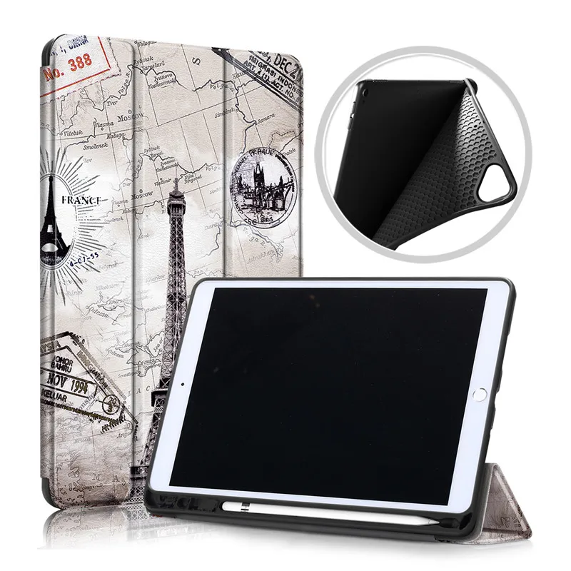 Чехол-карандаш для iPad 2019 10 2 чехол A2198 Ультратонкий силиконовый с подставкой 7 th Gen