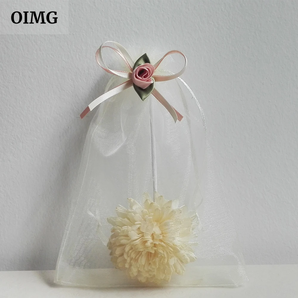 

10x15 Champagne Color Drawstring Organza Bag Jewelry Christmas Wedding Packaging Gift Bag Small Pouches Jewelry Package Bag 1pcs