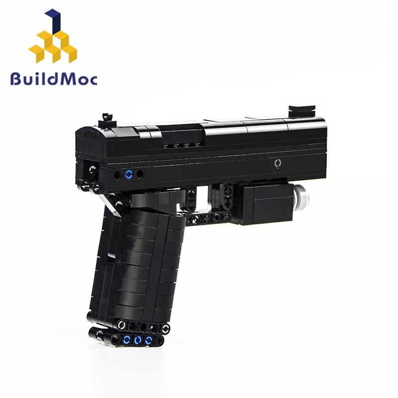 Buildmoc городская полиция пистолет строительные блоки сигнал сборки Наборы кубиков
