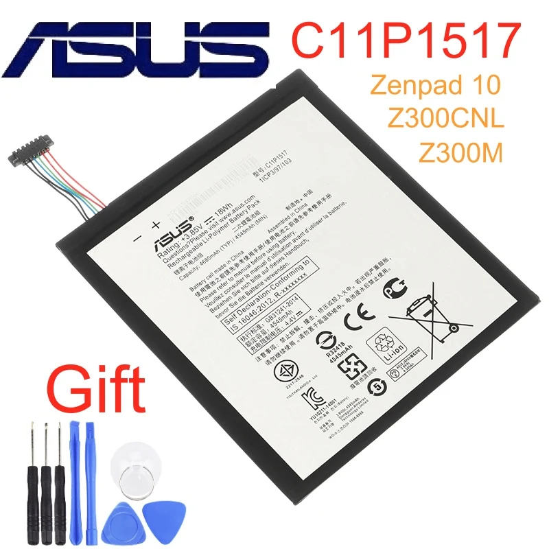 Оригинальный высококачественный аккумулятор 4680 мАч C11P1517 для ASUS ZENPAD 10 Z300M Z300CNL 6B