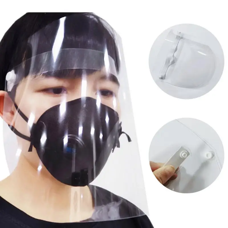 Прозрачная маска для лица путешествий на открытом воздухе защита все лицо от