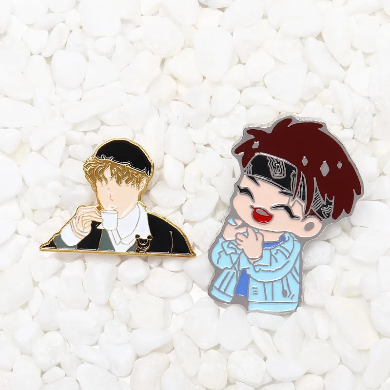 1 шт. KPOP Love Yourself Броши Bling Металл сердечки булавки Kpop Bangtan Boys Pins коллекция