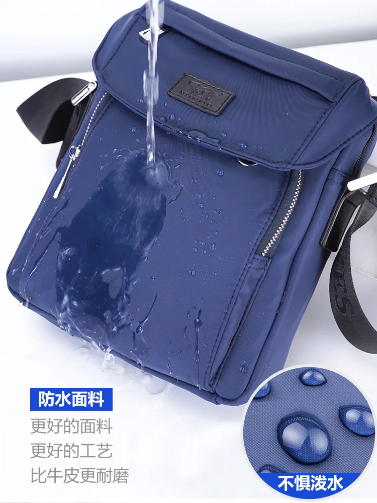 Men's Sports Messenger Bag Canvas Shoulder Bag Men's Small Bag Waterproof Flip Oxford Cloth Backpack hand bags  bags for women