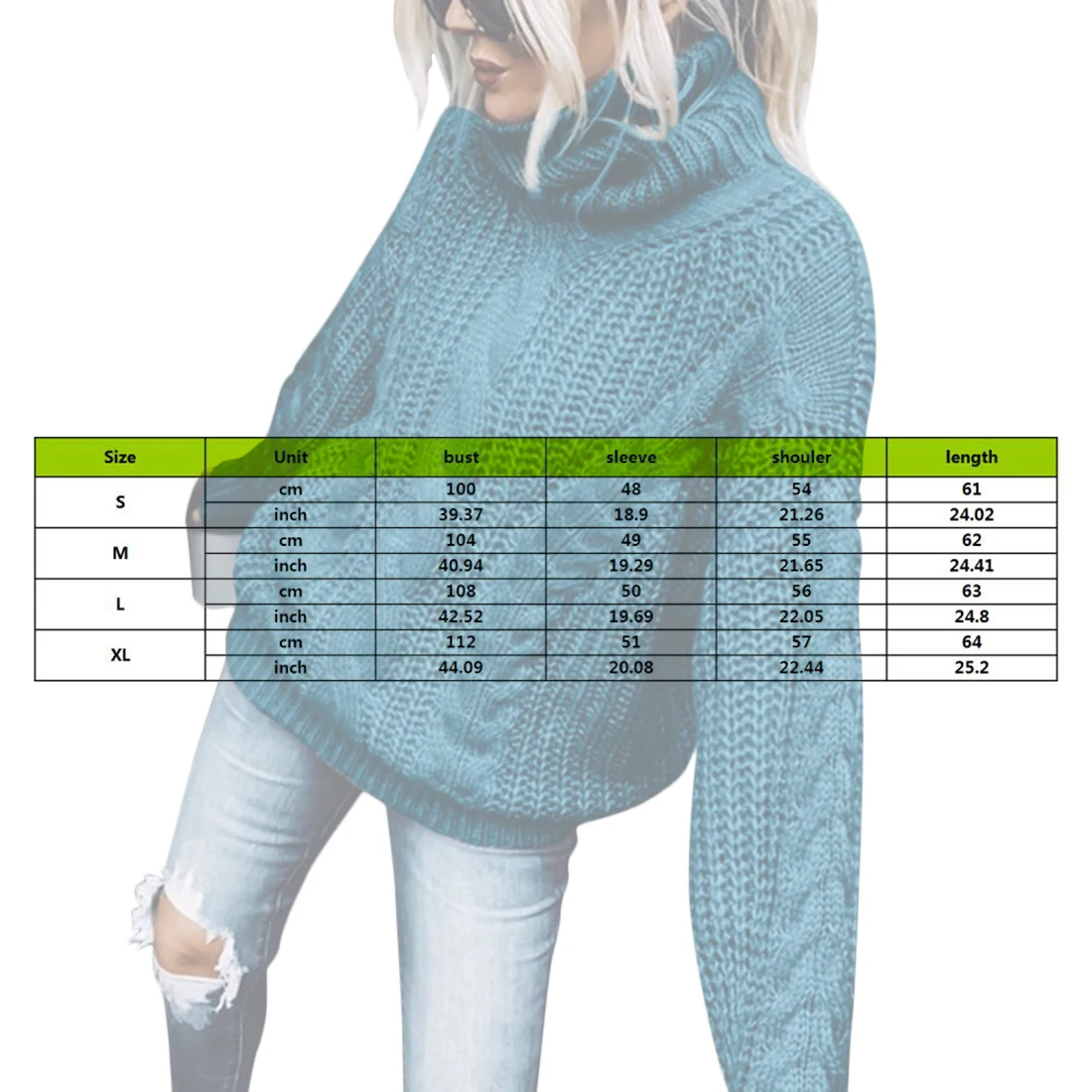

Nice Pop Fashion Women's High Neck Sweater Autumn Winter Casual Kink Warm Knitted Sweater Women's Oversized Pullover