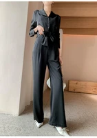 ayes korean women loose solid wide leg pants 2021 autumn korean high waist loose casual all match loose simple wide leg trousers
