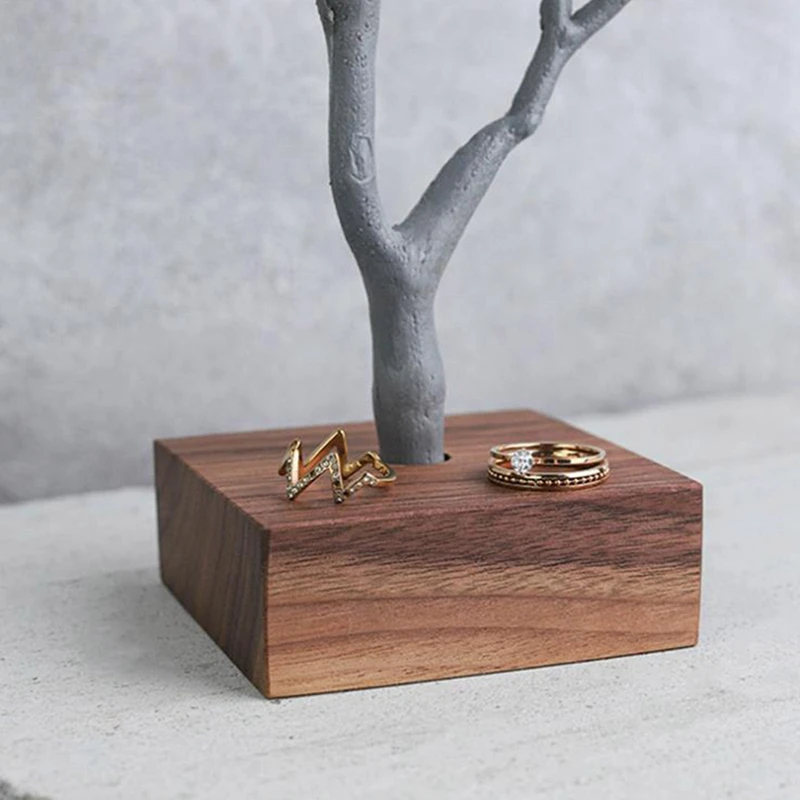 

Walnut Jewelry Display Stand Tree Jewelry Display Props Earrings Necklace Display Stand