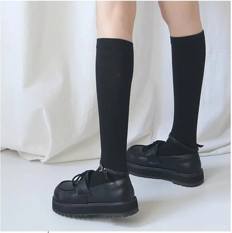 Школьная форма в японском стиле Харадзюку милая обувь на низком каблуке с