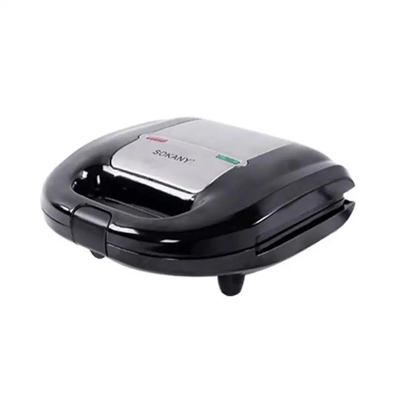 

Panini Press Electric Press Sandwich Maker Grill Grids Bbq Grills Machine Electric Pizza with Nonstick Grids |Medium|Chrome