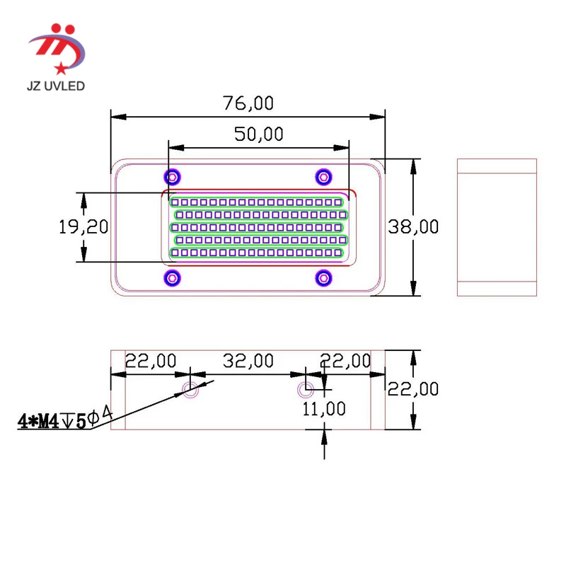 5020 УФ светодиодный светильник для отверждения планшетного принтера чернила