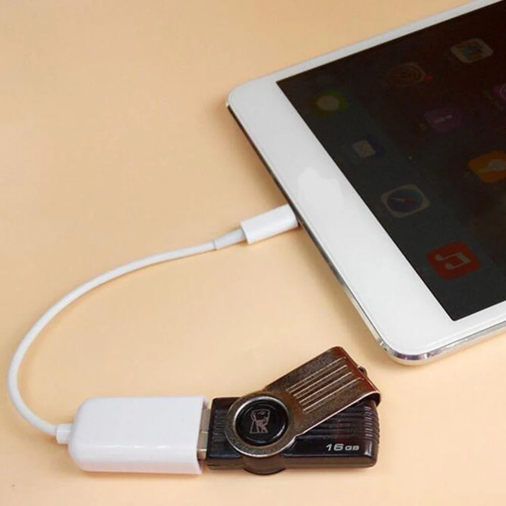 Адаптер OTG USB к камере для Lightning USB-кабеля наушников MIDI Электрический конвертер