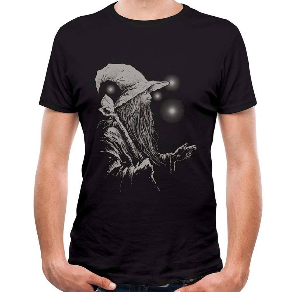 Онлайн футболка печать menкороткий рукав подарок О образным вырезом MenGandalf драма