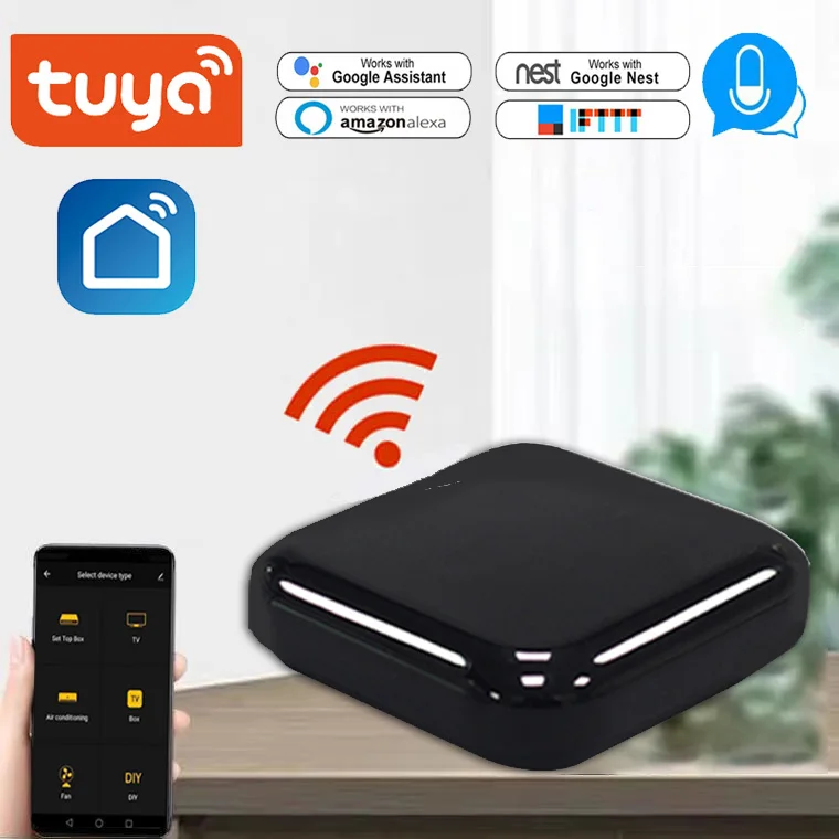 

Tuya Wi-Fi и ИК-пульт дистанционного управления Управление; Smart Home 360 ° 8 метрового дистанционного Управление переключатель для ТВ кондиционер DVD ...
