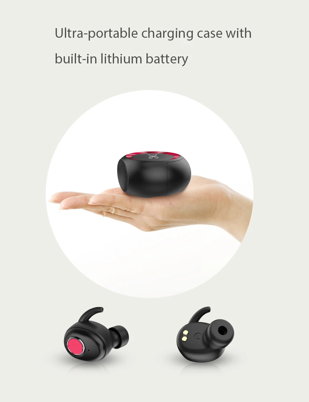 Riilm T580 TWS наушники-вкладыши в уникальный нажатие зарядный чехол Bluetooth бас наушники стерео 5,0 Беспроводной громкой связи Bluetooth гарнитура для IPX5 Водонепроницаемый
