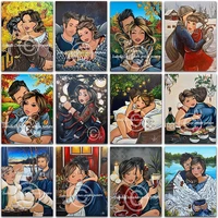 5d diy diamond painting cartoon sexy fat girl ladies couples full squareround mosaic embroidery cross stitch home decor paint
