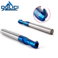 gdlici 2 flutes hrc65 ball nose end mill r0 5 to r10mm tungsten carbide cnc router bit milling cutter cnc machine milling tool