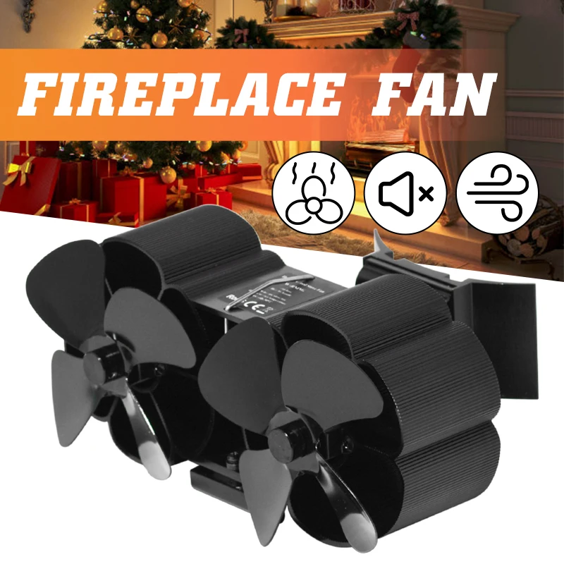 Вентилятор с двумя головками 8 лезвия работает алюминиевых бесшумный