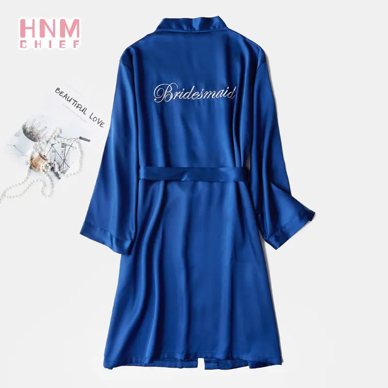 Женская атласная ночная рубашка, однотонное короткое шелковое кимоно с кружевом, лето 2021