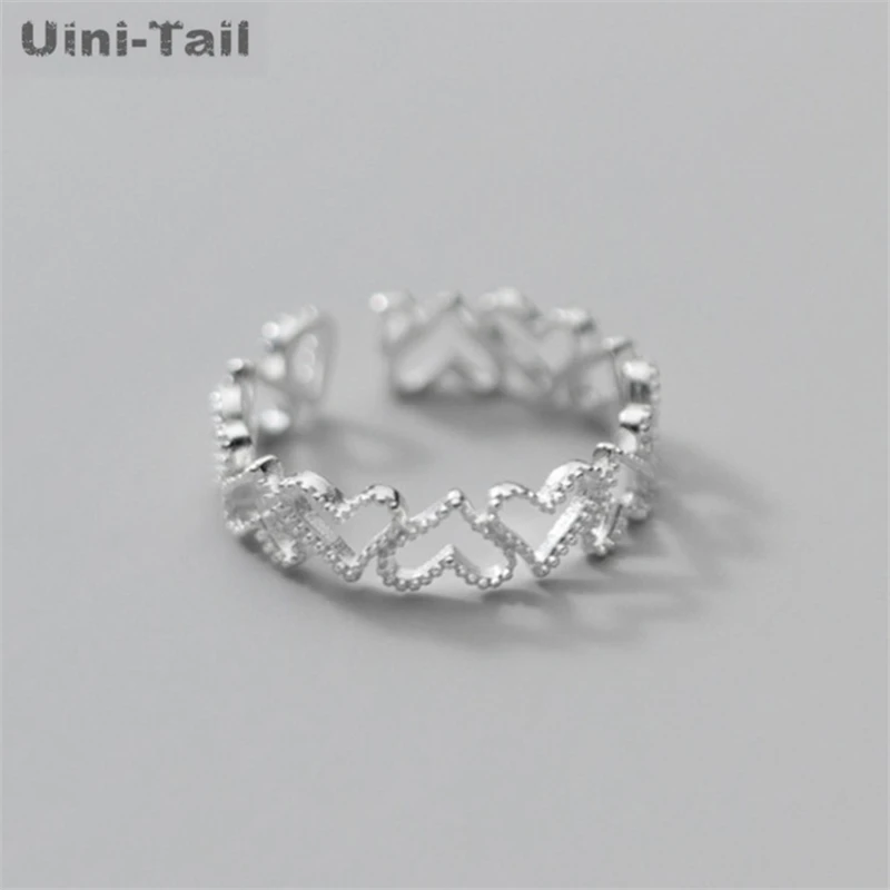 

Кольцо Uini Tail из серебра 925 пробы, в форме сердца, элегантное и милое