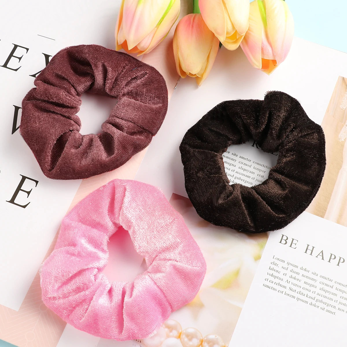 Цветные резинки для волос бархатная эластичная резинка мягкие бархатные девушек