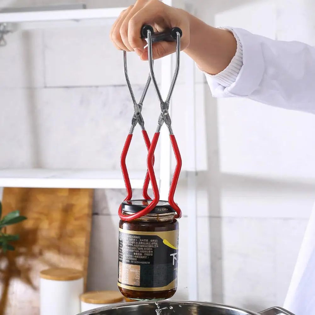 

Canning Jar Tong Stainless Steel Anti-Scalding Lifter Non-Slip Feeding Bottle Clip for Home Jar Clamp
