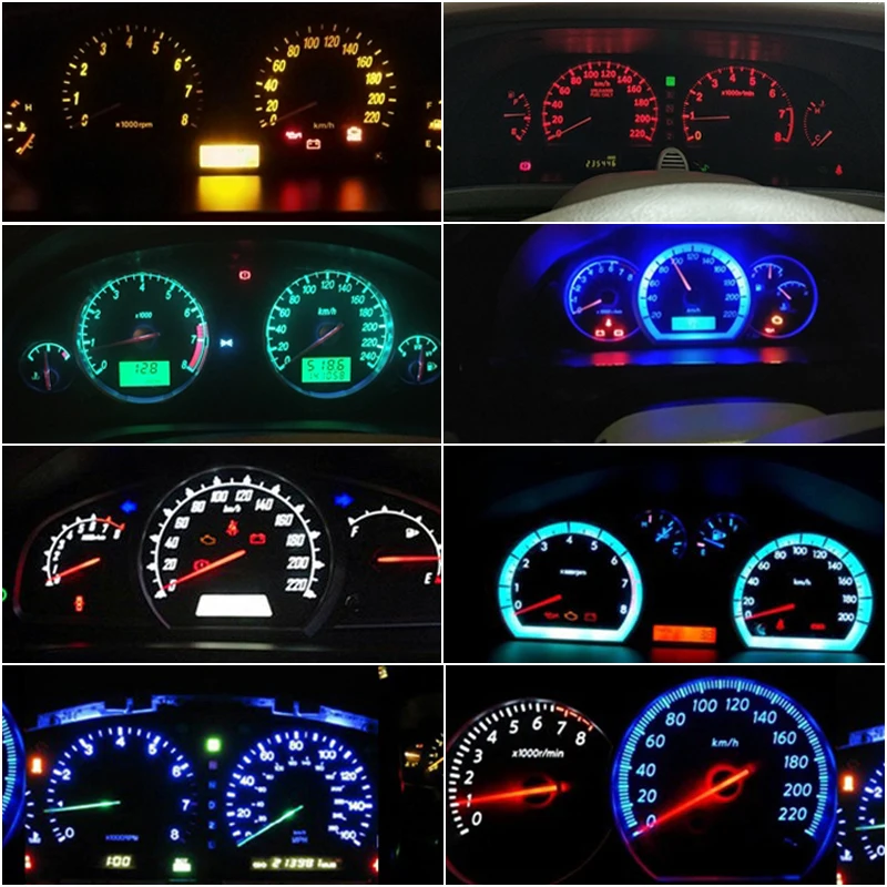 

10X T3 T4.2 T4.7 LED Light Dashboard Instrument Bulb lamp 12V Neo Wedge White/Blue/Ice Blue/Red/Green