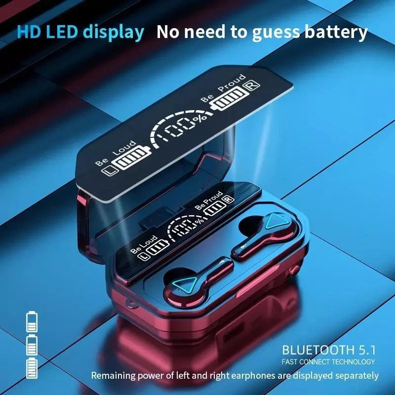 

TWS-наушники A15 с поддержкой Bluetooth 5,1 и зарядным футляром на 2000 мА · ч