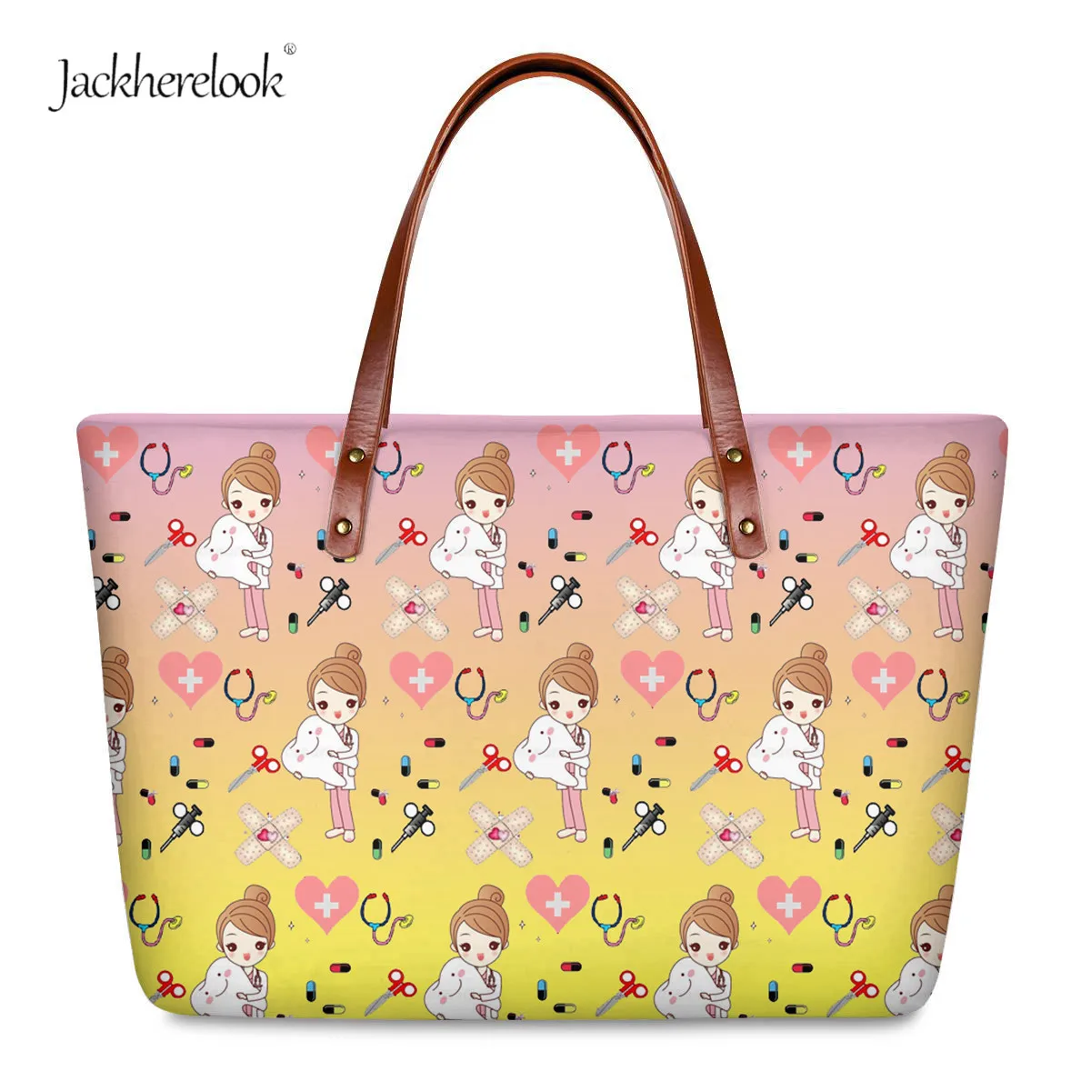 Топ Jackherelook женский с градиентом уличный топ ручками для покупок милая сумка тоут