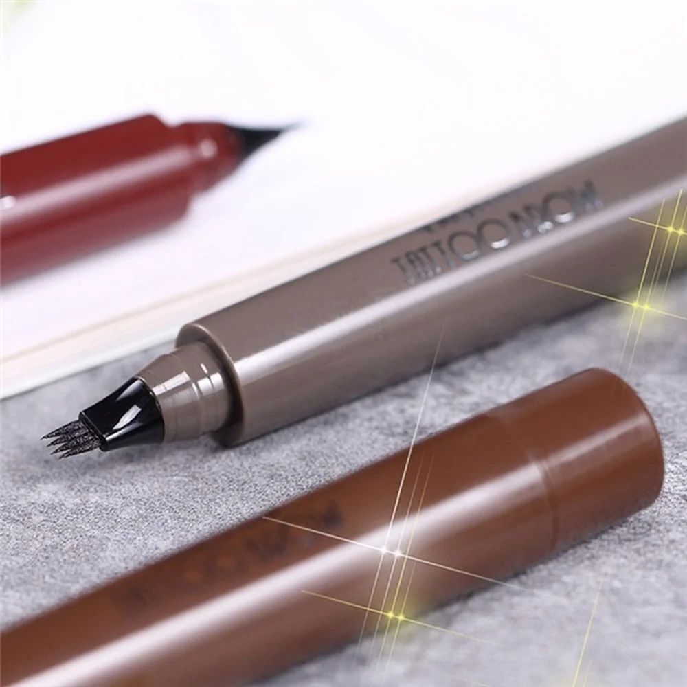 Карандаш для бровей с эффектом микроблейдинга водостойкий карандаш кончик-вилка