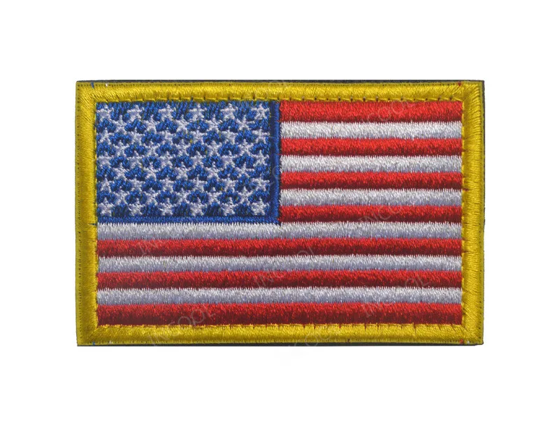 United States Flag Америка Флаги стран Мексика пуерто-Рико Аргентина Соединенные Штаты, Канада Бразилия El Salvador вышитые нашивки значки оптом - Цвет: United States Flag