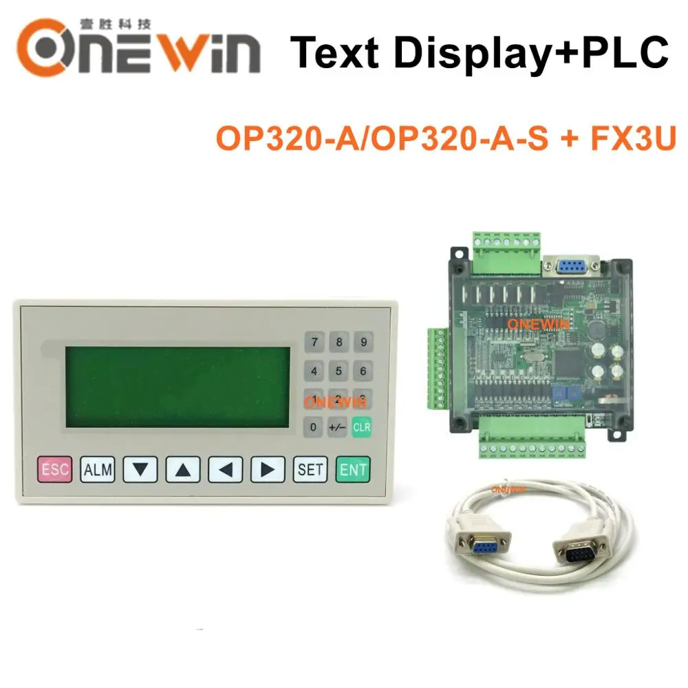 OP320 A S текстовый дисплей и FX3U 14/24/48/56 PLC промышленный пульт управления с Связь