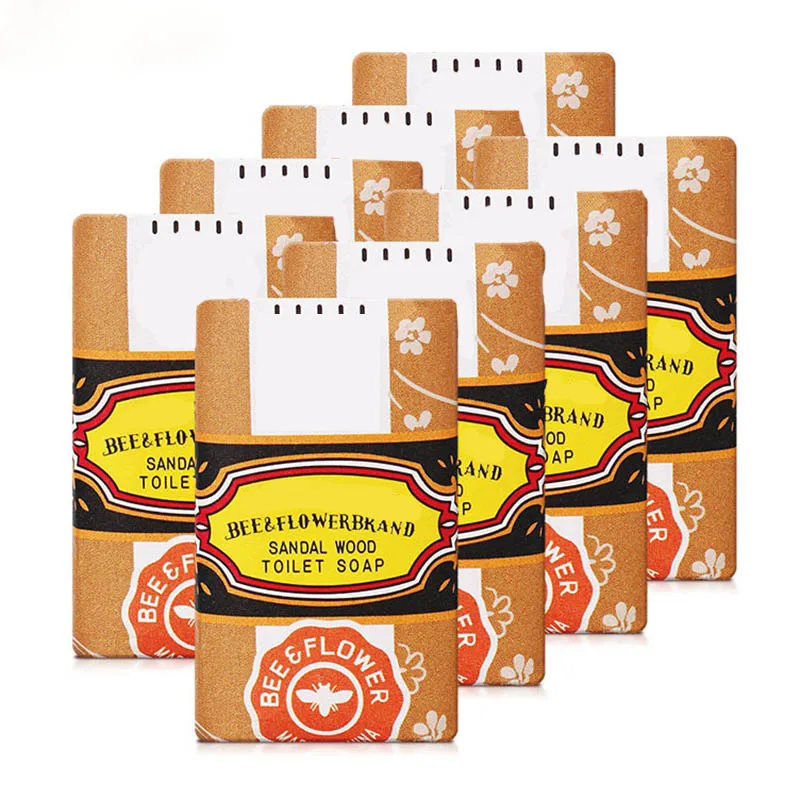 10 шт. 25 г мини мыло пчелы цветок сандалового дерева от акне Ванна удаления клещей
