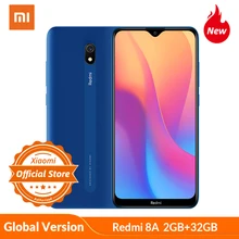 Смартфон Xiaomi Redmi 8A с глобальной версией, 2 Гб, 32 ГБ, 5000 мАч, аккумулятор высокой емкости, дисплей 6,22 дюйма, 12 МП, основная камера AI, зарядка 18 Вт