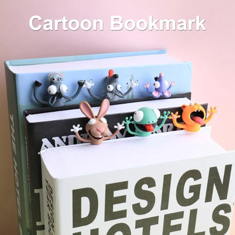 Kawaii 3D Закладка в виде животного сжатие кошка кролик мышь закладки Творческий