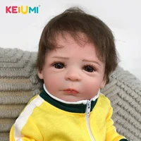 3d painted skin 19 inch reborn boy baby doll full silicone body toddler doll toys for boys and girls childrens day gifts