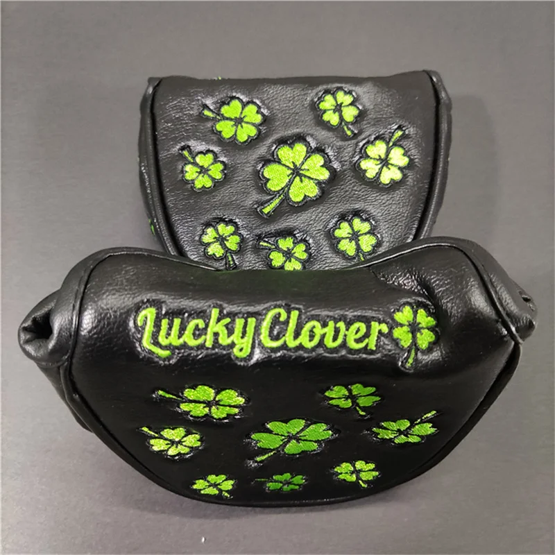 Колотушка для гольфа Шлем Счастливый Клевер вышивка на магните чехол короткой