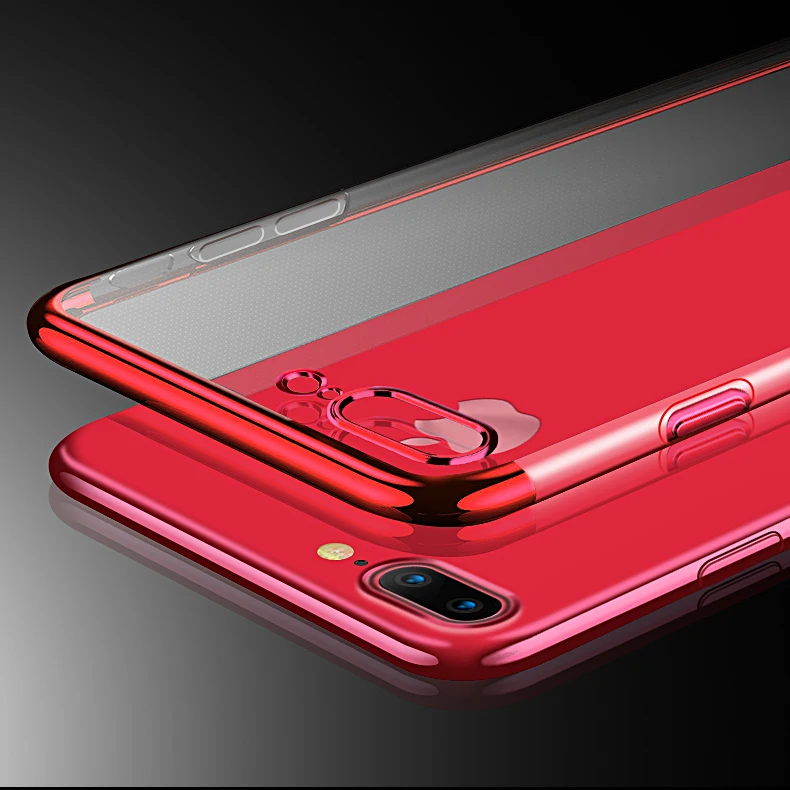 Роскошный чехол UPaitou с покрытием для iPhone SE 2020 11 Pro Max X XR XS 8 7 6 6S 5 прозрачный мягкий |