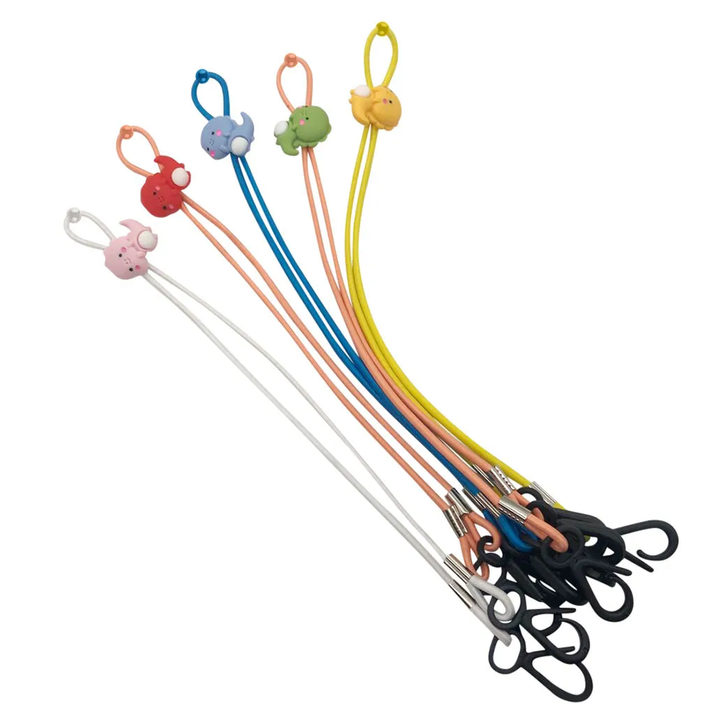 5 шт. Регулируемый декоративный шнурок с милым динозавром портативный на шею