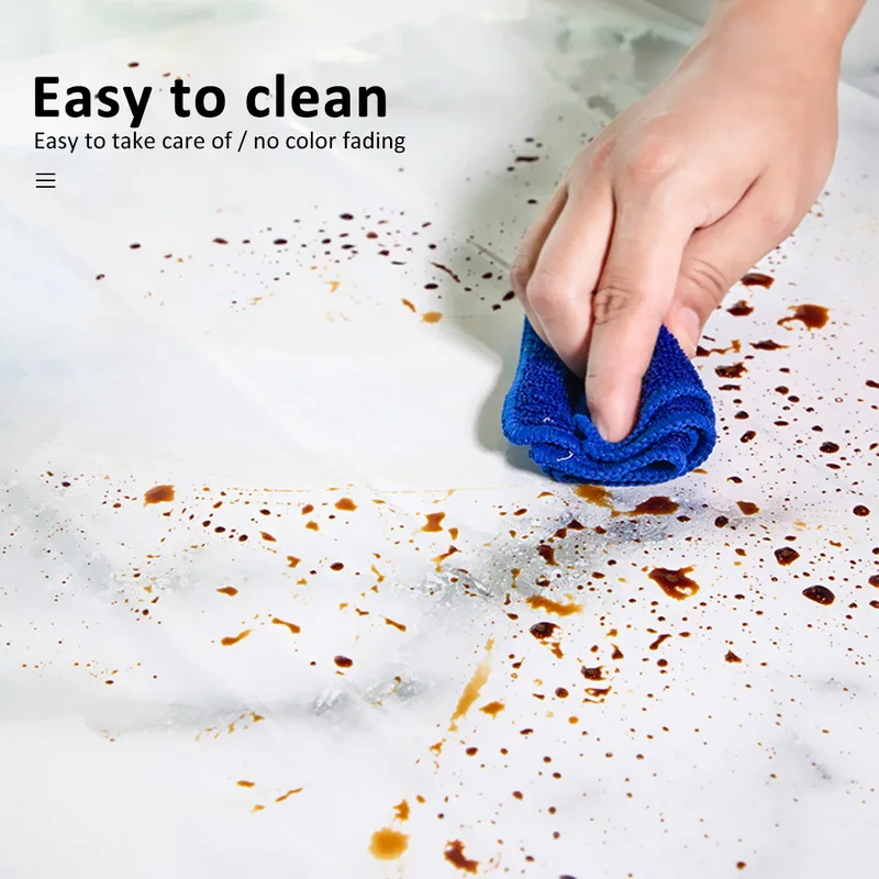 

1/2M Kitchen Stickers Waterproof Oilproof Marble Pattern Wall Stickers Protect 1 Piece Self-adhesive High Temperature Wallpaper