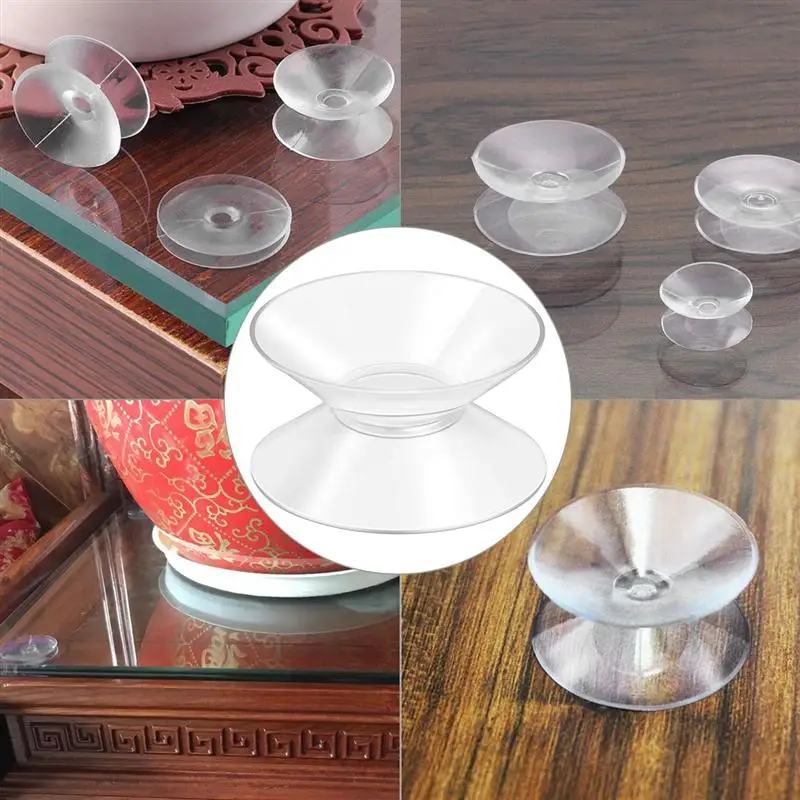 BESTOMZ 10pcs Double Sided Suction Cup 30mm Plastic Small Suction Cups Aquarium Oxygen Tube Fixed Sucker Pads For Glass Plastic images - 6