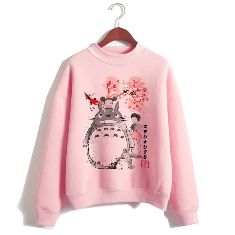 Толстовка totoro Spirit Away Женская Смешной розовый свитшот с японским мультяшным