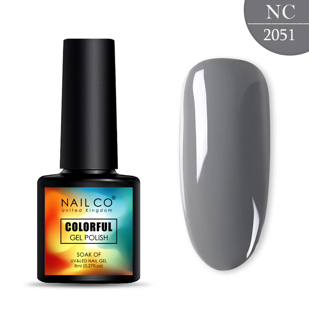 2051 NAILCO, новинка, 8 мл, 130 цветов, светодиодный Гель-лак для ногтей УФ гель для ногтей, салонный домашний лак, Гель-лак, гибридный, впитывающий - Цвет: 2051
