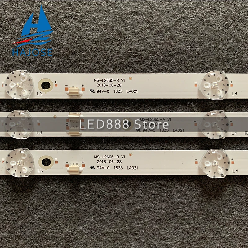 3 шт./новый 8LED 6V 760MM R72-40D04 TB C 40" TV 40LEM-1043/FTS2C EU40DT200 MS-L2665-A MS-L2665-B LA021 V1 V2 включен.