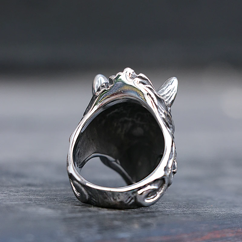 Прохладный 316L Нержавеющая сталь Викинг Волк кольцо Для мужчин Байкер Волчья