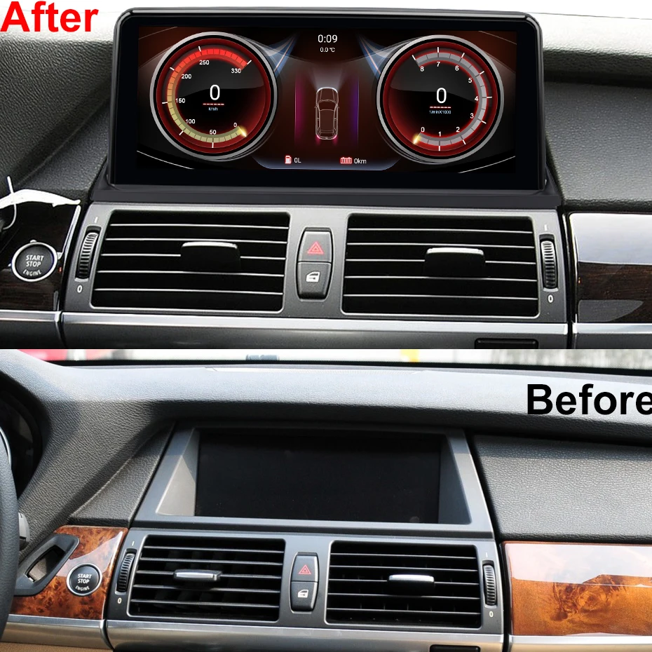 Автомобильный радиоприемник с GPS-Навигатором 10 25 дюйма Android 11 для BMW X5 X6 E70 E71 CIC CCC 8 +