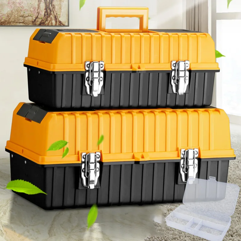 Three Layer Folding Tool Box Portable Tool Chest Storage Large Household Waterproof Hard Case Caisse A Outils Garage Storage